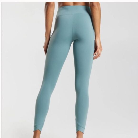 Gymshark Crossover Leggings Thunder Blue Size Medium - Picture 3 of 9